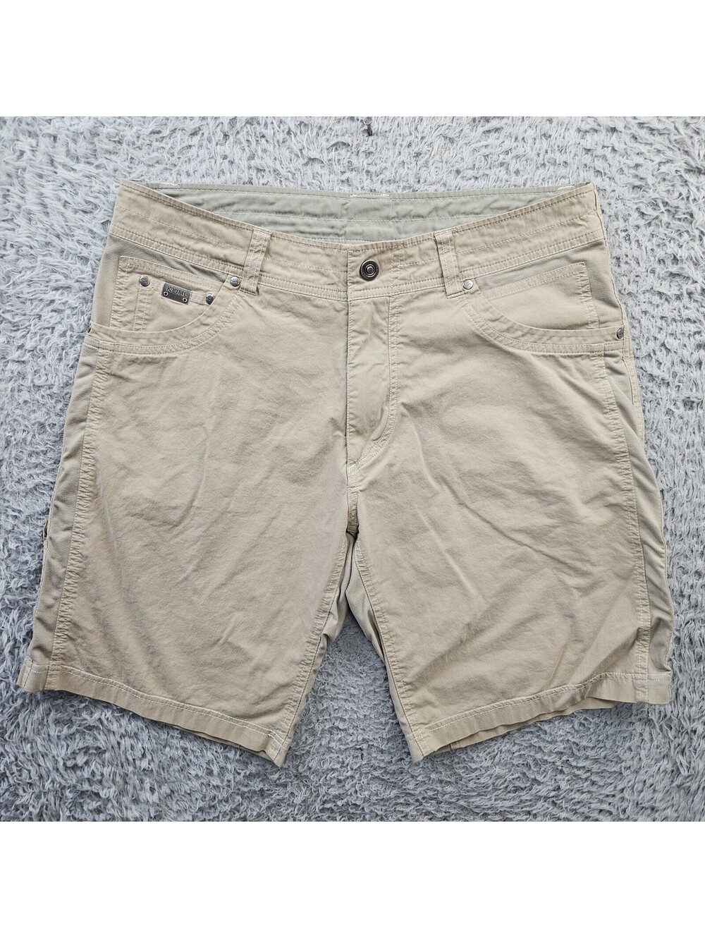 KUHL Radikal Hiking Carpenter Shorts 2 Tone Beige Tan Men 34x10